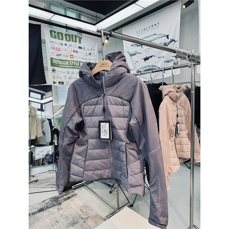 lulu平替！修身显瘦3D立裁90白鸭绒女士瑜伽运动休闲羽绒服外套潮