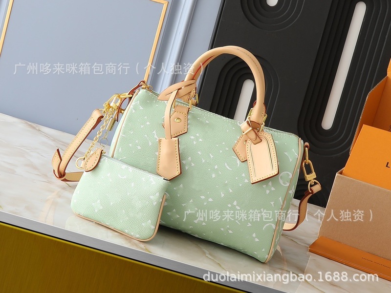 跨境货源单肩时尚百搭子母包枕头包休闲新款斜挎波士顿包|undefined
