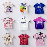 Футболка Stussy Stussy с подписью, Аргентина, Интер, Бразилия, Италия, Фламенго, короткие рукава
