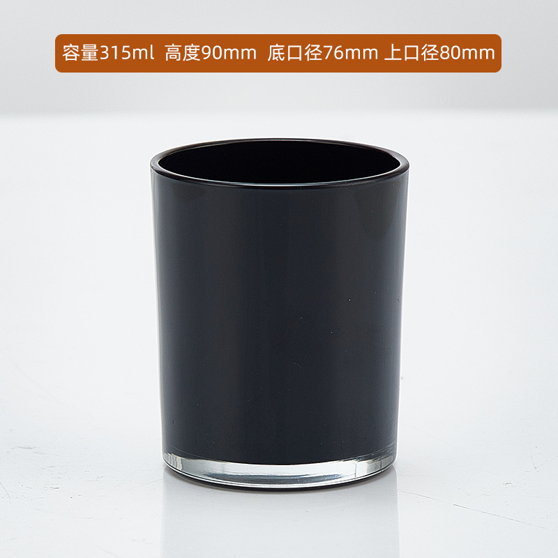 Candelaria de banano cubierta de banda de vidrio de colores vela DIY taza vacía dormitorio recipiente de candelaria de banano en candelabros