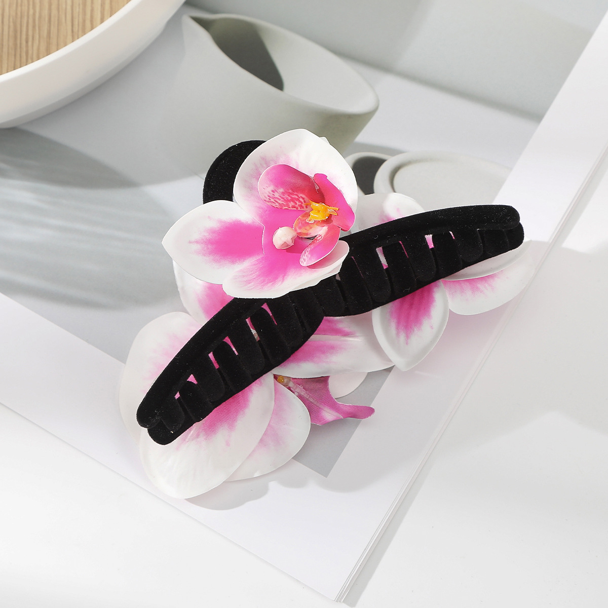 90g Weight Hair Claws Hair Accessories Type 1 Piece Quantity Date, Tea Party Occasion Mixed materials Material Flower Pattern All Seasons Season Women's Gender Sweet Style Sweet Women's Flower Mixed Materials Hair Claws 6