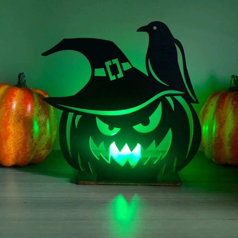 MZ811-820 трансграничный Хэллоуин Halloween деревянный световой стол праздничный декоративный подсвечник проекции украшения