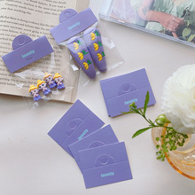 百张6.3×3.8直播间发饰品包装领结对折卡纸小花卡片卡通发夹卡头