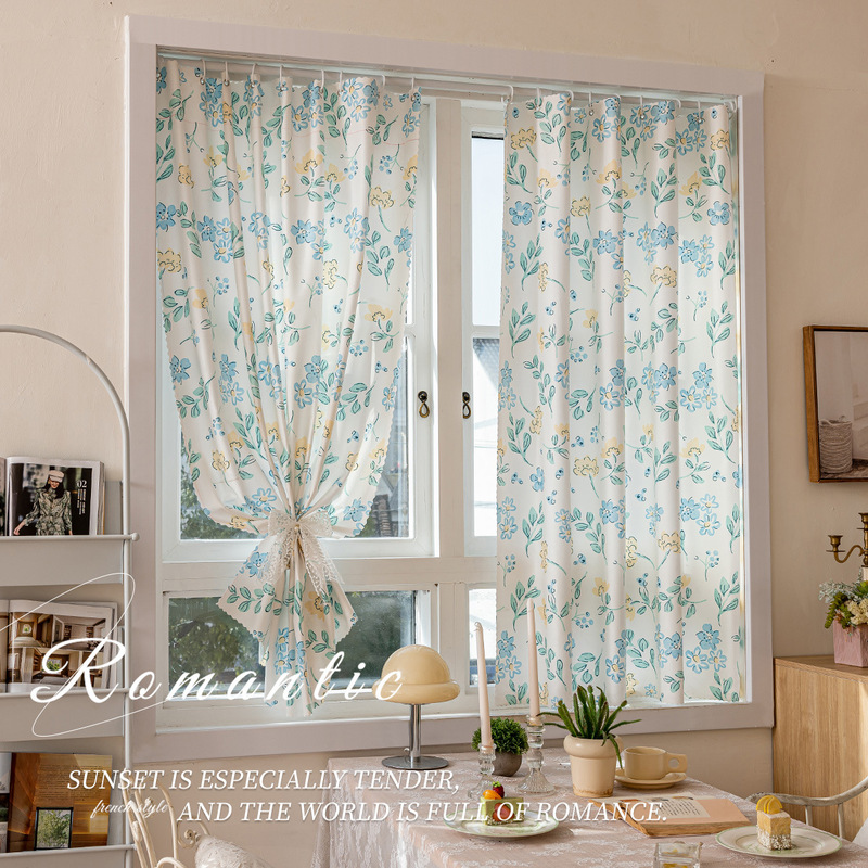 Modern Simple Partition Hanging Ring Household Bedroom Door Curtain Pastoral Style Kitchen Bathroom Shade Curtain Modern Simple Partition Hanging Ring Household Bedroom Door Curtain Pastoral Style Kitchen Bathroom Shade Curtain