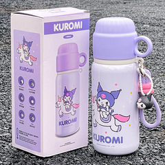 サンリオクロミ子供用保温カップ通学用ストロー付きカップ可爱いダブルドリンクカップ女の子携帯