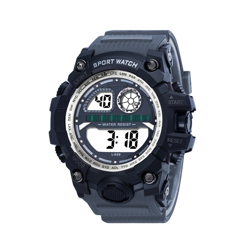 Gaof deportes estilo simple reloj al aire libre multi-funcional impermeable de los hombres de moda estudiante luminoso reloj de alarma al por mayor
