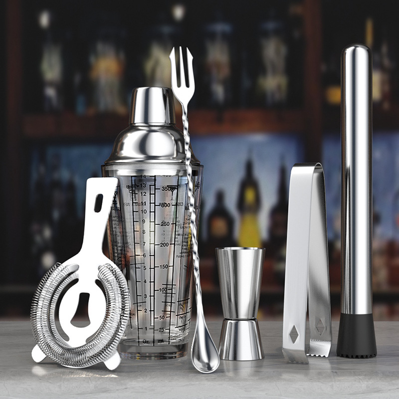 Shakes de vidrio escala mezclador conjunto de herramientas batedor de acero inoxidable batida a mano limón té batedor