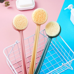 Back Scrubber with Long Handle for Shower, Self-Use Back Scraper, Soft Hair Bath Brush for Body Cleansing