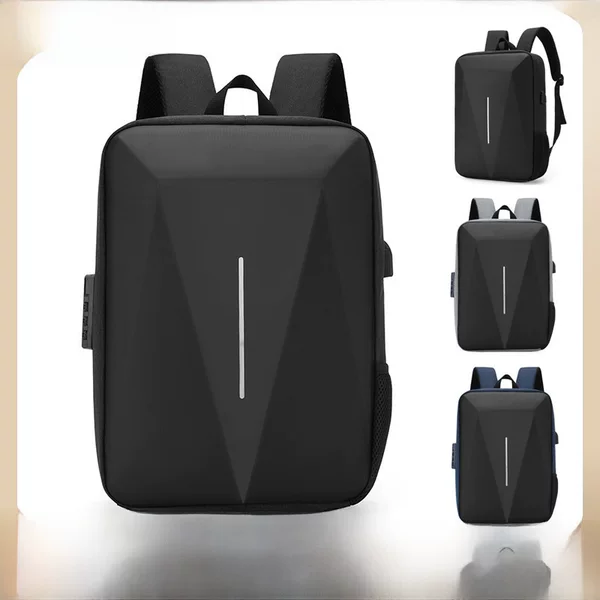 Cross-Border Pc Hard Shell Bag, Lightweight Business Backpack for Men, Large Capacity for Business Trips and Travel, 15.6inch Anti-Theft Computer Backpack