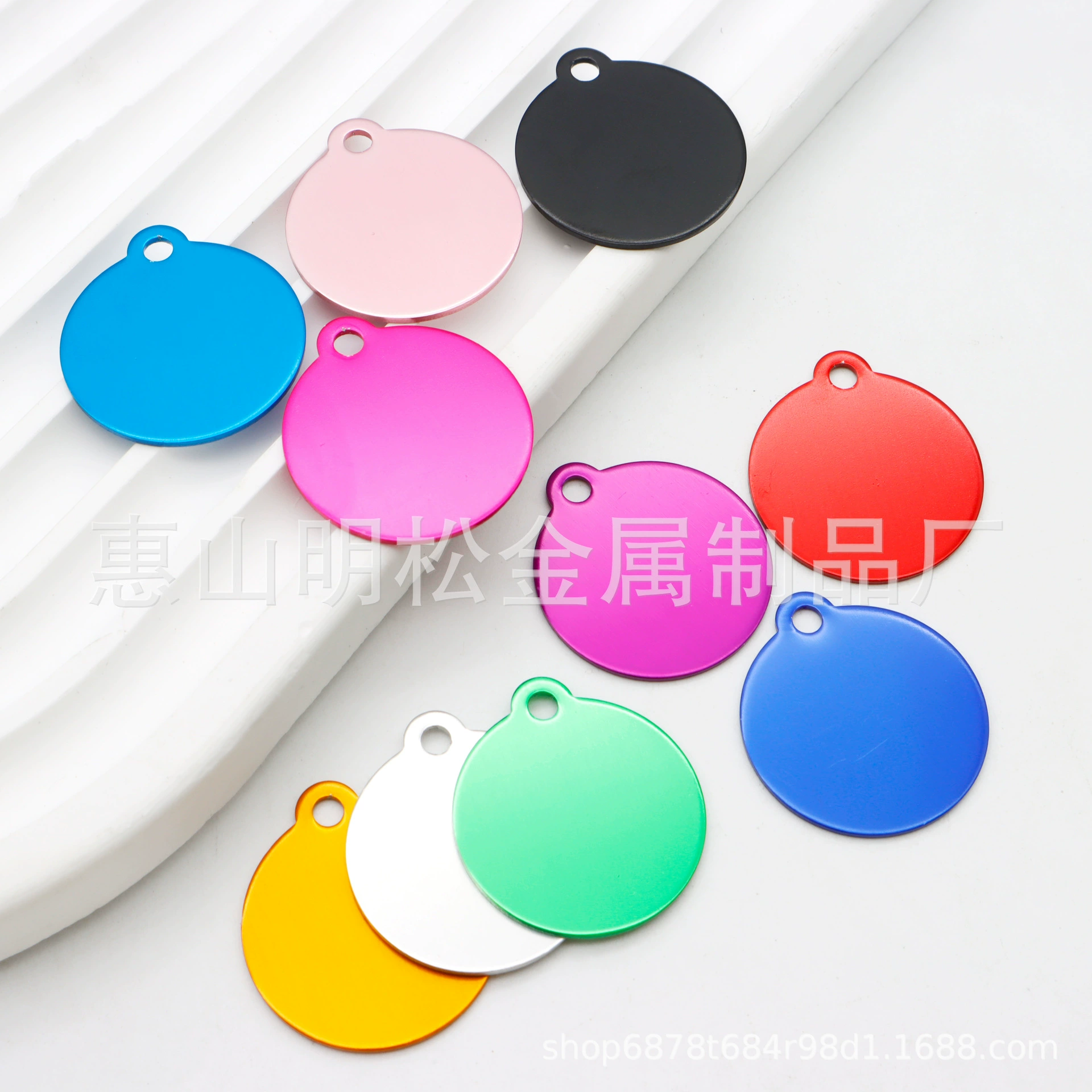 Собачья бирка с гравировкой на шею, подвеска на ошейник для домашних животных, подвеска для ключей, круглая подвеска, идентификационная бирка, анти-потерянные аксессуары