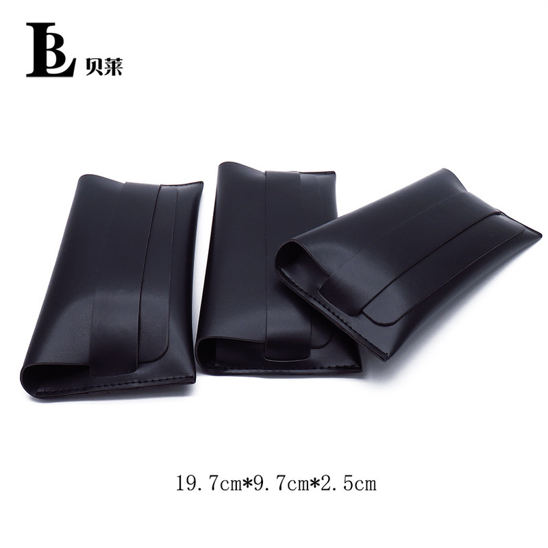 Manufacturer Wholesale Handmade Glasses Case Leather Soft Pouch Case Snap Sunglasses Case Leather Pu Handmade Soft Pouch