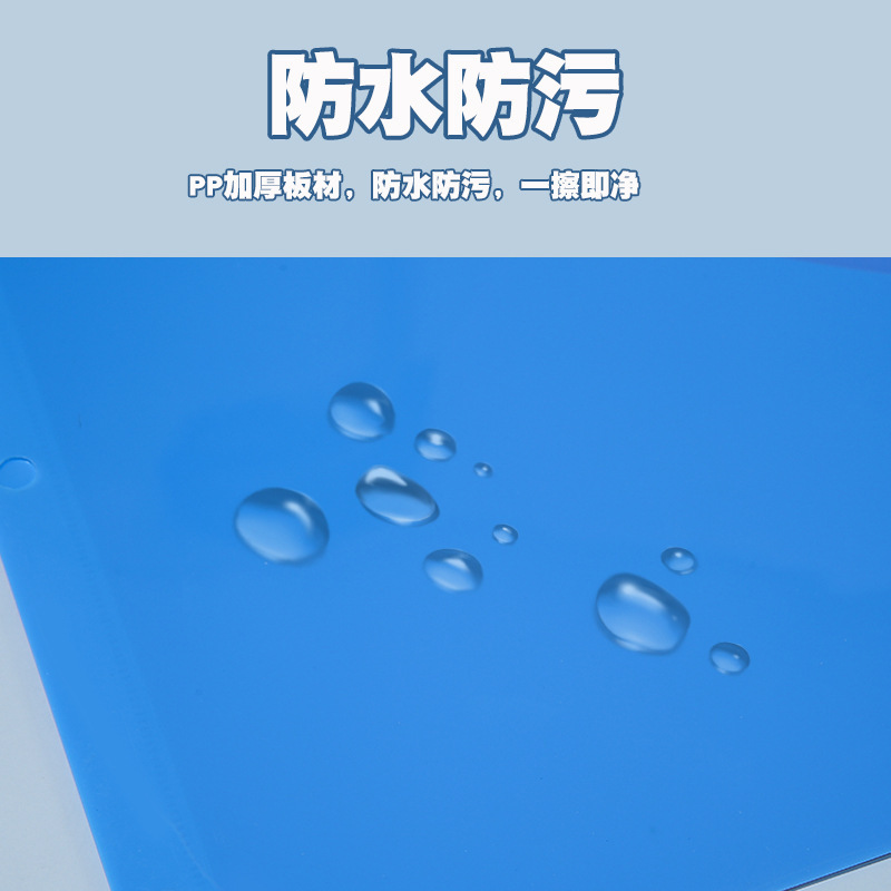 3 agujeros 6 páginas de índice de color de la página PP carpeta impermeable dentro de la página de la boca inclinada bolsa de inserción carpeta de color central