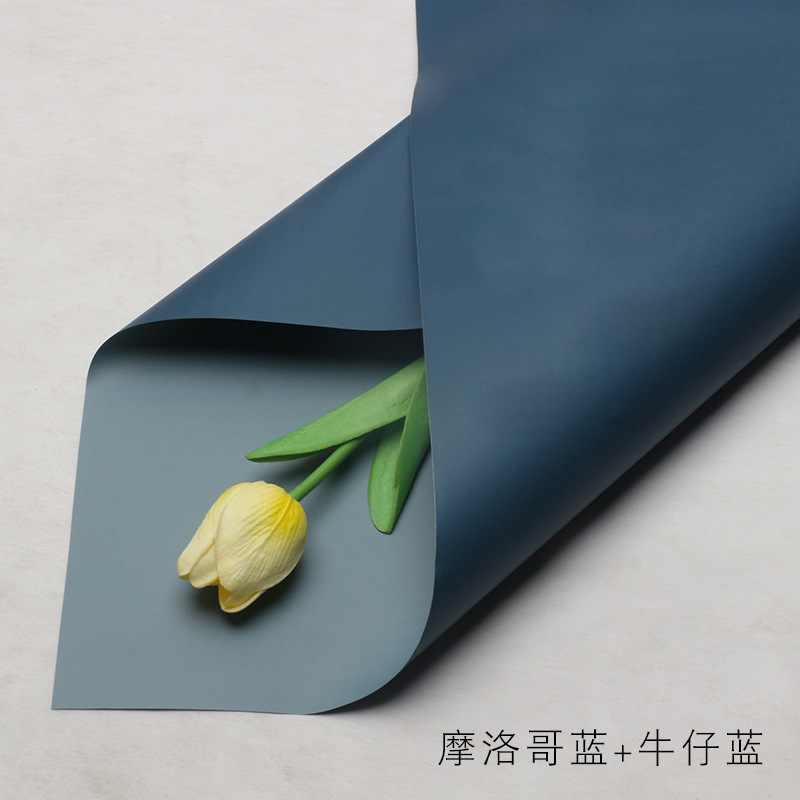 Huaxi Color sólido de doble cara Papel Ouya Material de embalaje de flores al por mayor Floristería Paquete de flores Material de flores Papel de embalaje de ramo