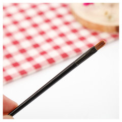 7.8cm Portable Lip Brush Makeup Brush Single Eyebrow Brush Blending Eye Shadow Brush Lip Brush Black Plastic Handle Cosmetics