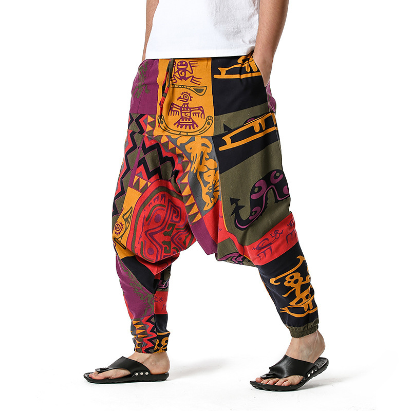 men's and women's foreign trade Harun yoga pants loose bohemian pants hanging pants moth pants 37