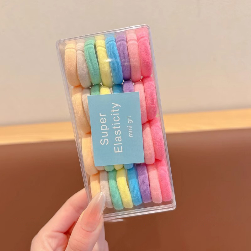 Niños cuerdas de cabello de dopamina de color niñas cuerdas de cabello de correa de cabello anillo de cabello bebé de alta elasticidad no lesiones cabello