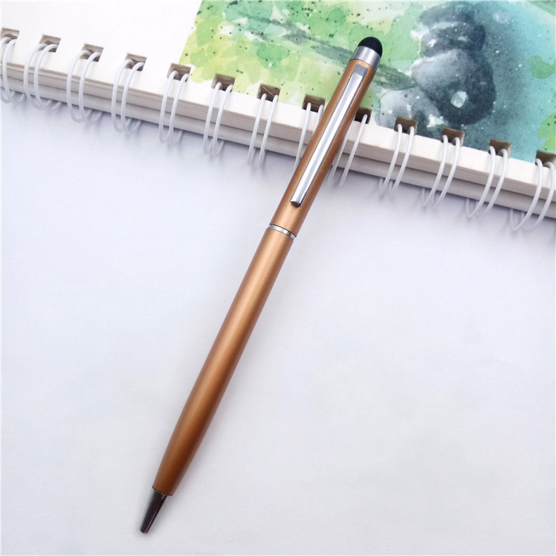 Fuente de la fábrica al por mayor metal pantalla táctil bolígrafo pluma táctil capacitiva impresión pequeña Xihua publicidad regalo pluma