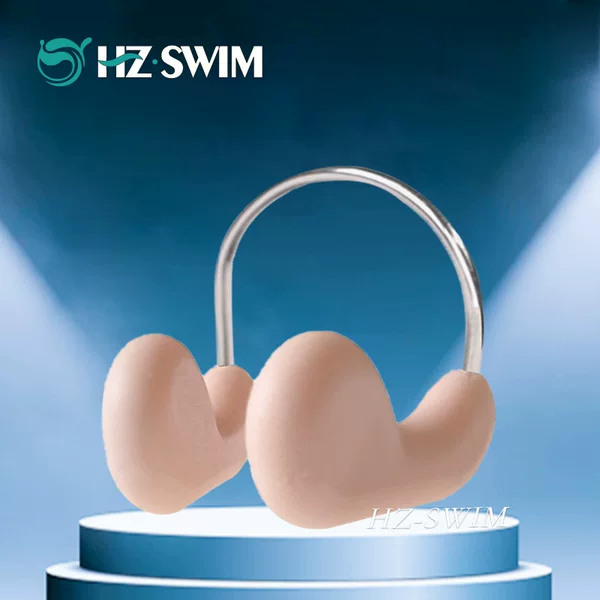 Steel wire swimming nose clip professional training silicone nose clip steel wire skeleton silicone wrap comfortable to use anti-choking