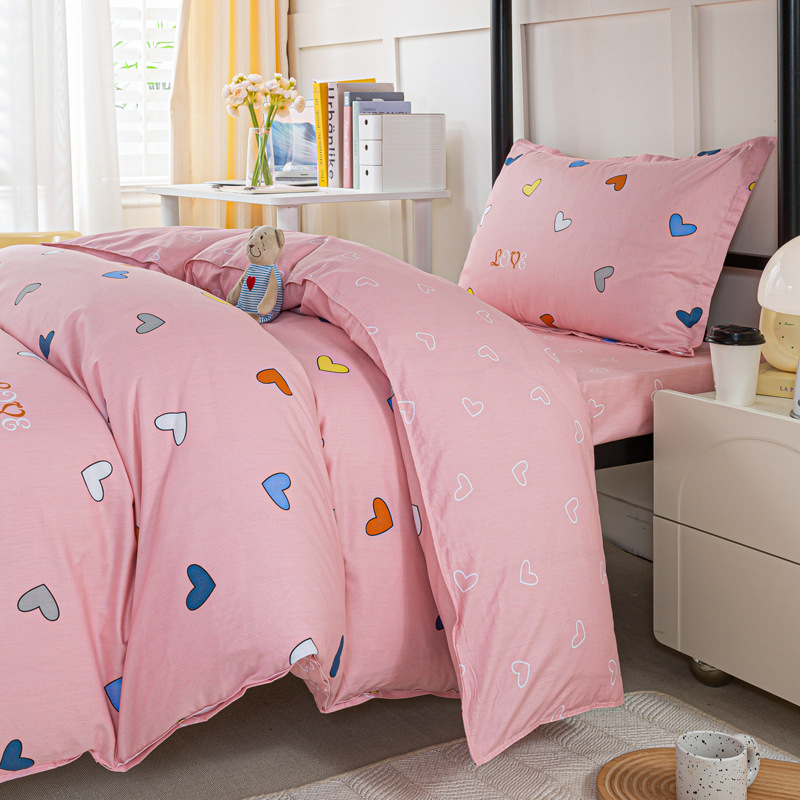 Nuevo conjunto de tres piezas de algodón para estudiantes dormitorios de seis piezas de algodón para estudiantes dormitorios de cama al por mayor