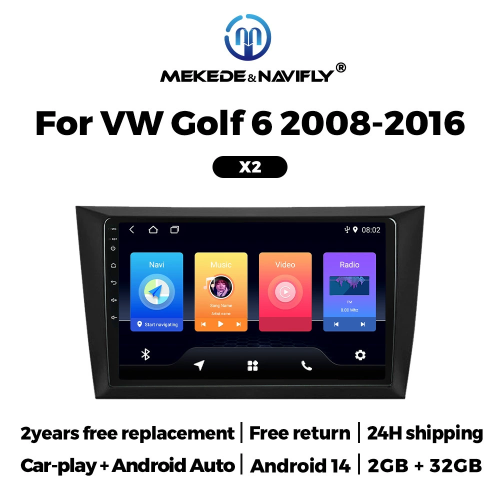 Подходит для Volkswagen Golf 6 2008-2016 Android GPS навигация MP5 Bluetooth плеер CarPlay