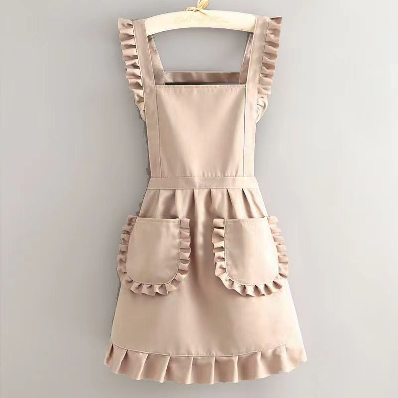 【代理】新型プリンセス風エプロンキッチン料理エプロンレストランネイル作業服広告ロゴ|undefined