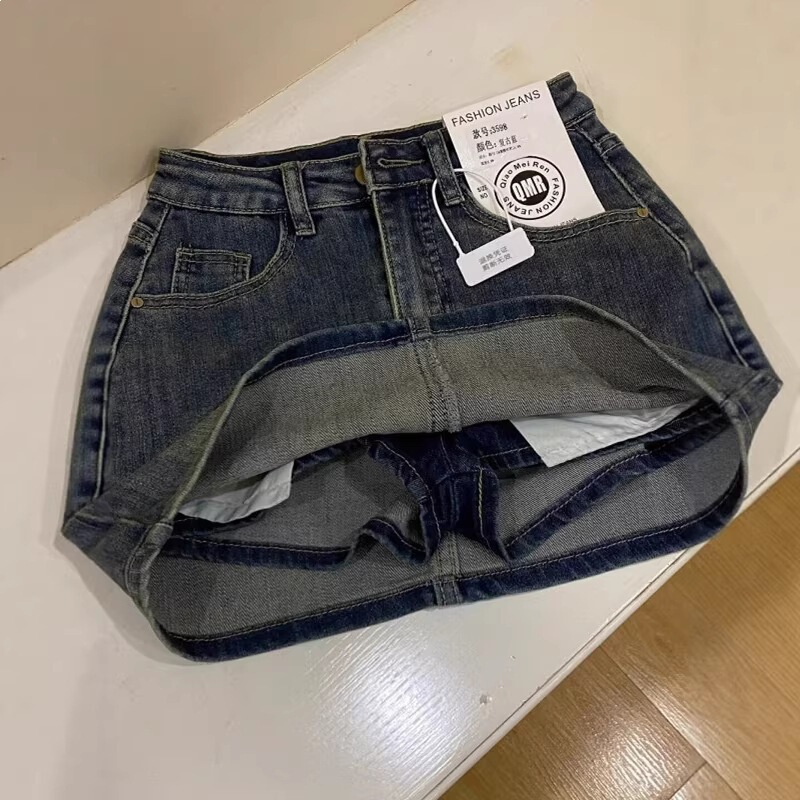 2026 New Denim Short Skirt for Women, Summer Hot Girl Retro Fashion Slimming A-line Hip-hugging Skirt Pants Trendy 2026 New Denim Short Skirt for Women, Summer Hot Girl Retro Fashion Slimming A-line Hip-hugging Skirt Pants Trendy