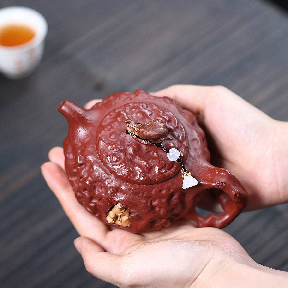 Zensi для весенней оригинальной шахты Dahongpao скульптурный чайник Dhamo Yixing Zisha Gingtang прямая доставка чайного сервиза