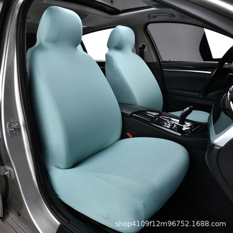 Fabric car elastic seat cover, non-slip, full coverage, thin model, front row driver and passenger seat cushion cover, one-piece dust cover