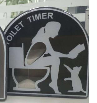 Nuevo Amazon transfronterizo reloj de arena inodoro de cinco minutos temporizador de modelado herramienta de descompresión