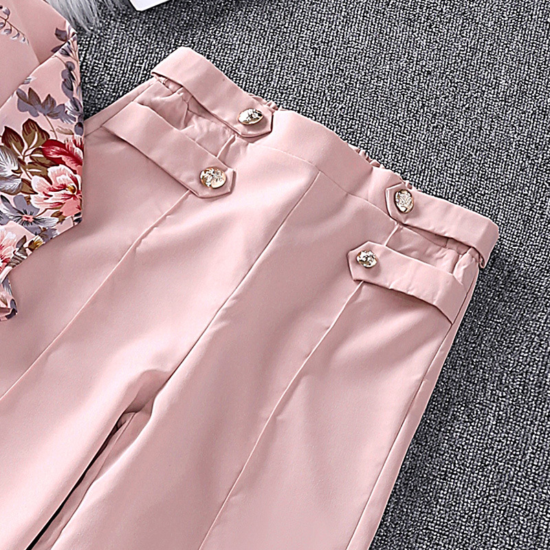 Mädchen Set Mit Floralem Langarmshirt Und Weiter Hose_voghion.com