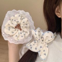 小眾文藝溫柔風氣質高級感大腸發圈少女小碎花布藝頭繩丸子頭髮飾