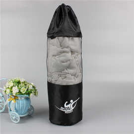 黑色瑜伽垫收纳袋涤纶收纳袋网背包加长加宽瑜伽垫网包可加印批发