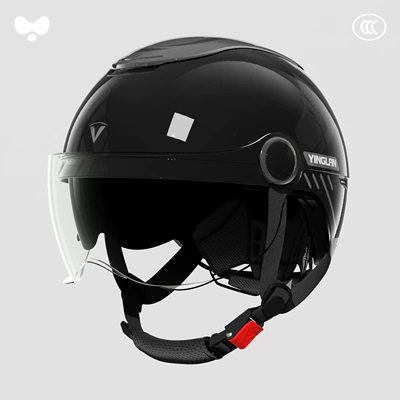 Helmet for Men, Motosiklet kaskı (dəbilqə) - 3c-xinghui-black-hd-sunscreen-short-double-mirror-category-a-one-size-fits-all