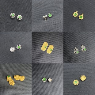 Factory Direct Sales S925 Sterling Silver Natural Jade A-Grade Inlaid with Hazardous Material Dorra DIY Accessories Pixiu Finished Products Wholesale