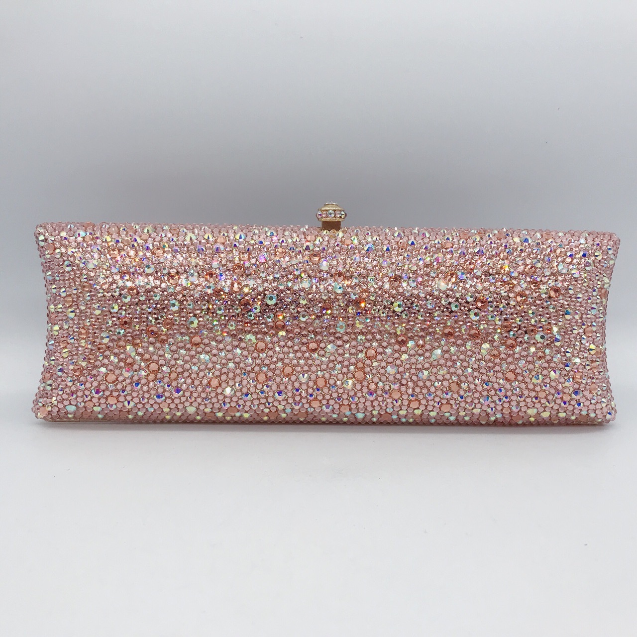 Túi clutch nữ đính đá rhinestone cầm tay hộp cứng dự tiệc — 10 # xanh ngọc chi tiết 53