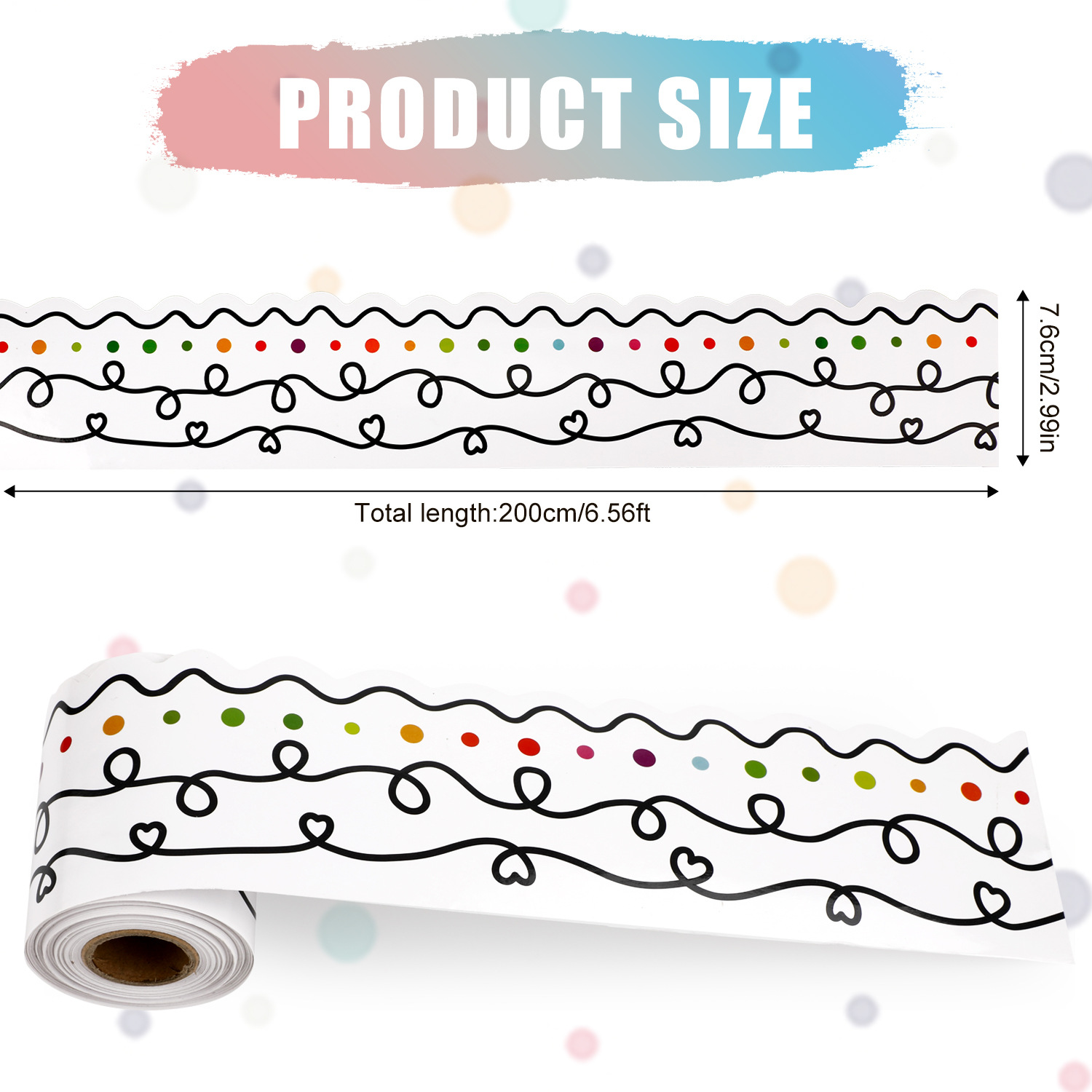 Amazon transfronterizo impermeable tablón de anuncios frontera pegatinas decorativas aula pizarra frontera pegatinas