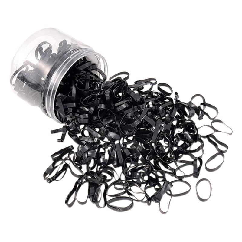Pequeña banda de goma disponible negra para las mujeres, alta banda de goma elástico y durable, Banda del pelo, Banda del pelo para las muchachas