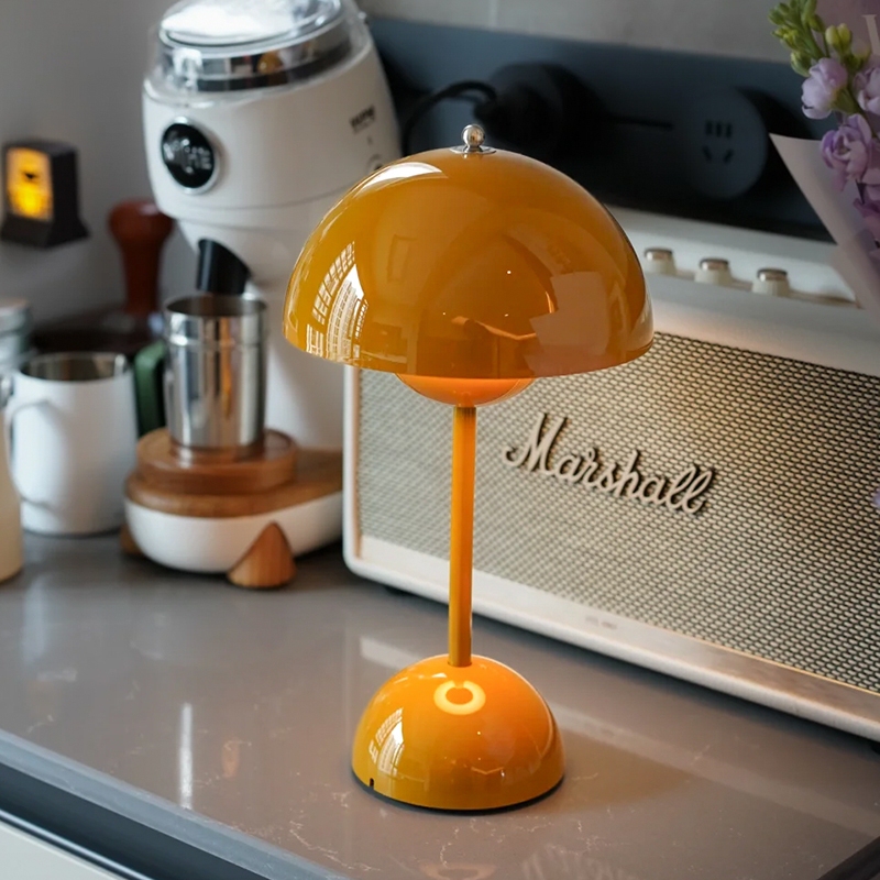 Danish Retro Flower Bud Table Lamp Mushroom Lamp Nordic Designer Study Atmosphere Rechargeable Bedroom Bedside Small Table Lamp Danish Retro Flower Bud Table Lamp Mushroom Lamp Nordic Designer Study Atmosphere Rechargeable Bedroom Bedside Small Table Lamp