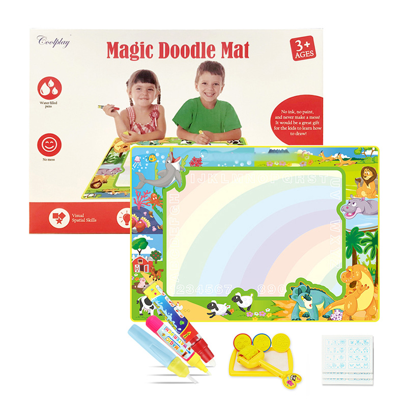 跨境 100*70CM 儿童大尺寸水画布宝宝绘画玩具涂鸦垫 水画布