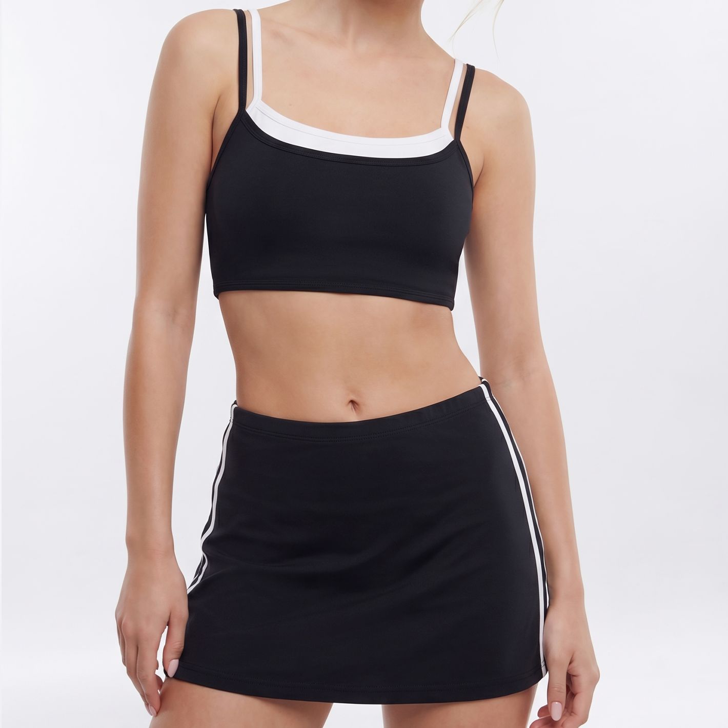 ropa interior deportiva al aire libre ropa de yoga anti-fuerte vestido corto chaleco con cojín de pecho bra de fitness conjunto de pantalones cortos