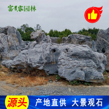 庭院假山园林大型黑太湖 青岛自然造型装饰刻字石 大型太湖石批发