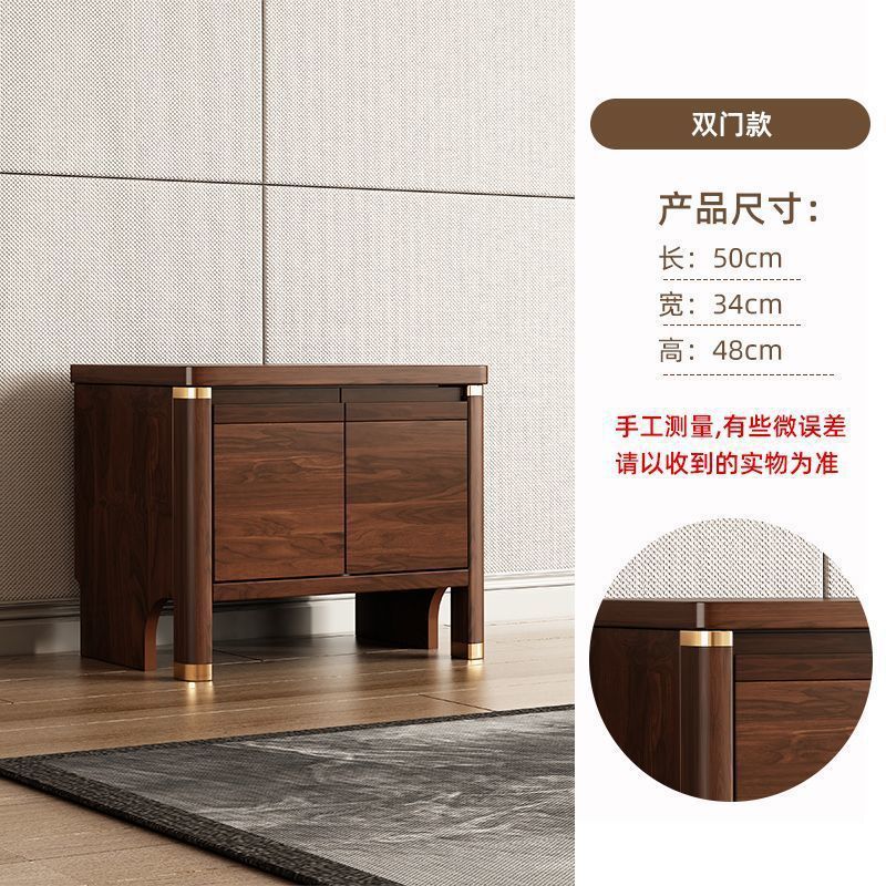 中式鞋柜实木家用门口挂衣架一体玄关柜带鞋凳入户衣帽柜|undefined