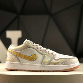 纯原AJ1太阳神阿波罗潮流休闲板鞋晕染做旧时尚校园学生鞋篮球鞋