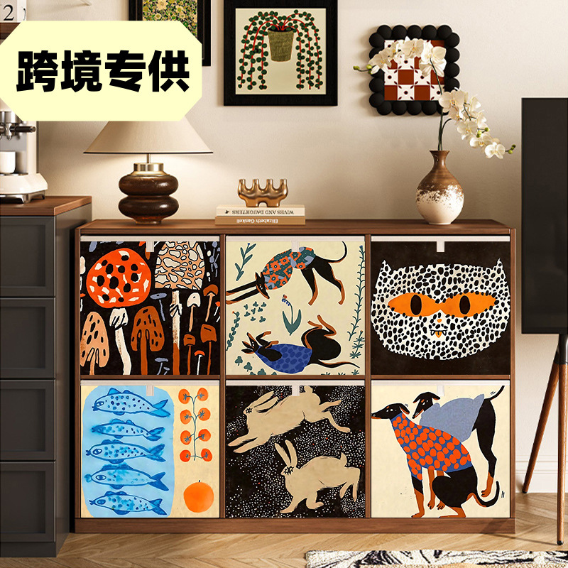 Retro Kalek Cabinet Storage Basket Home Clothing Foldable Storage Box Children's Toy Storage Box Wholesale