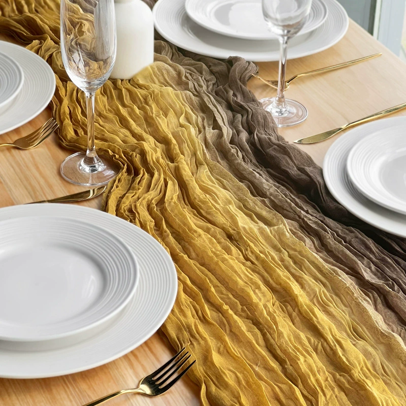Поставка через границу: набор столового текстиля Bali Wrinkle Wiring Table Flag Wedding Furnishings Bohemian Wind Gradient Fold Win столовый комплект оптом