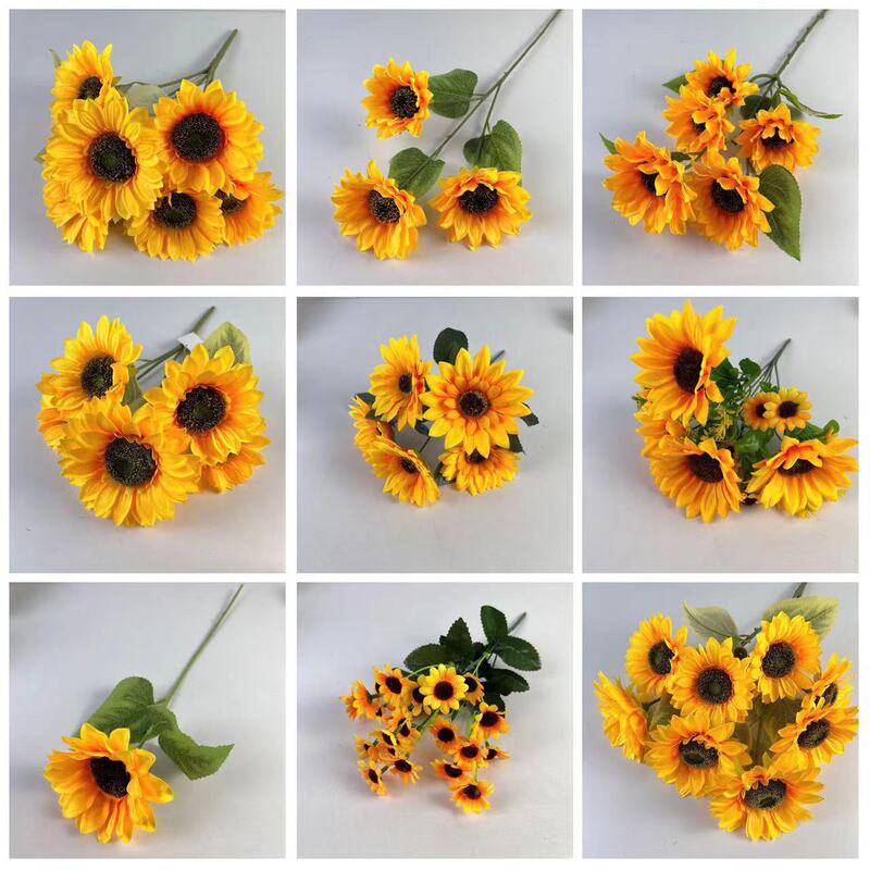 Sunflower artificial flower project wedding flower silk flower sunflower hotel decoration Flower home decoration wholesale foreign trade Sunflower artificial flower project wedding flower silk flower sunflower hotel decoration Flower home decoration wholesale foreign trade
