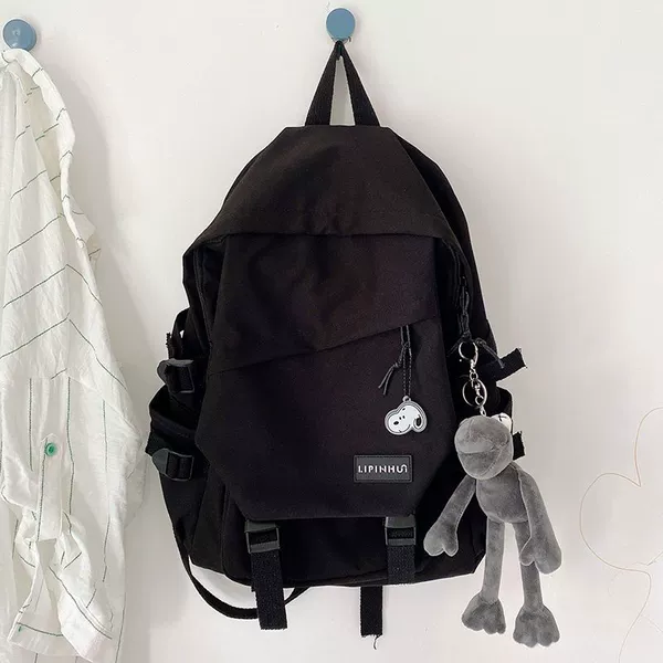 Black +gray big -eye frog +puppy dog hanging chain