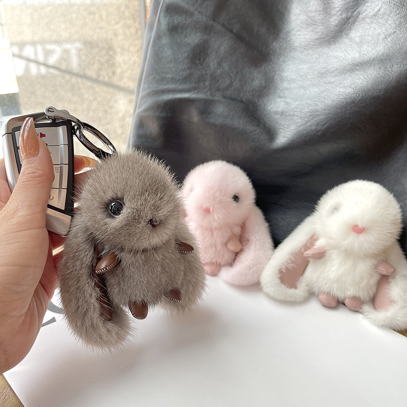 Plush cute rabbit, backpack, high-end doll, keychain, internet celebrity