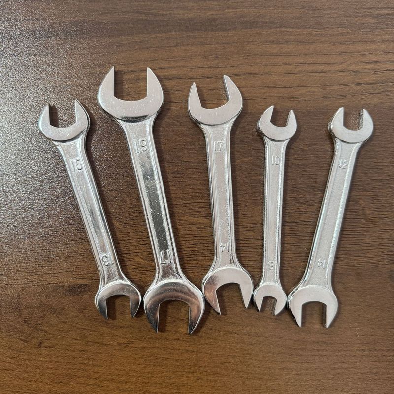 クロスボーダー45号鋼焼入れ開口レンチクロムメッキダブルレンチ高硬度レンチ金物工具セット|undefined
