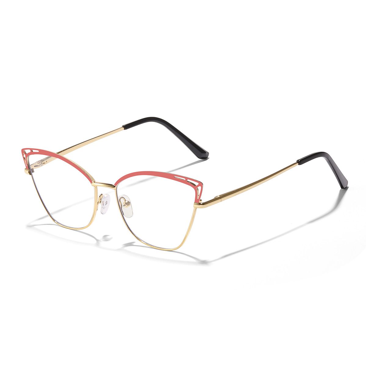Ojo de gato de metal gafas de Marco fino 2022 nuevas gafas marco de la moda de las mujeres Anti-Luz Azul puede coincidir con la miopía 7562